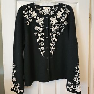 Talbots Black and White Wool Jacket